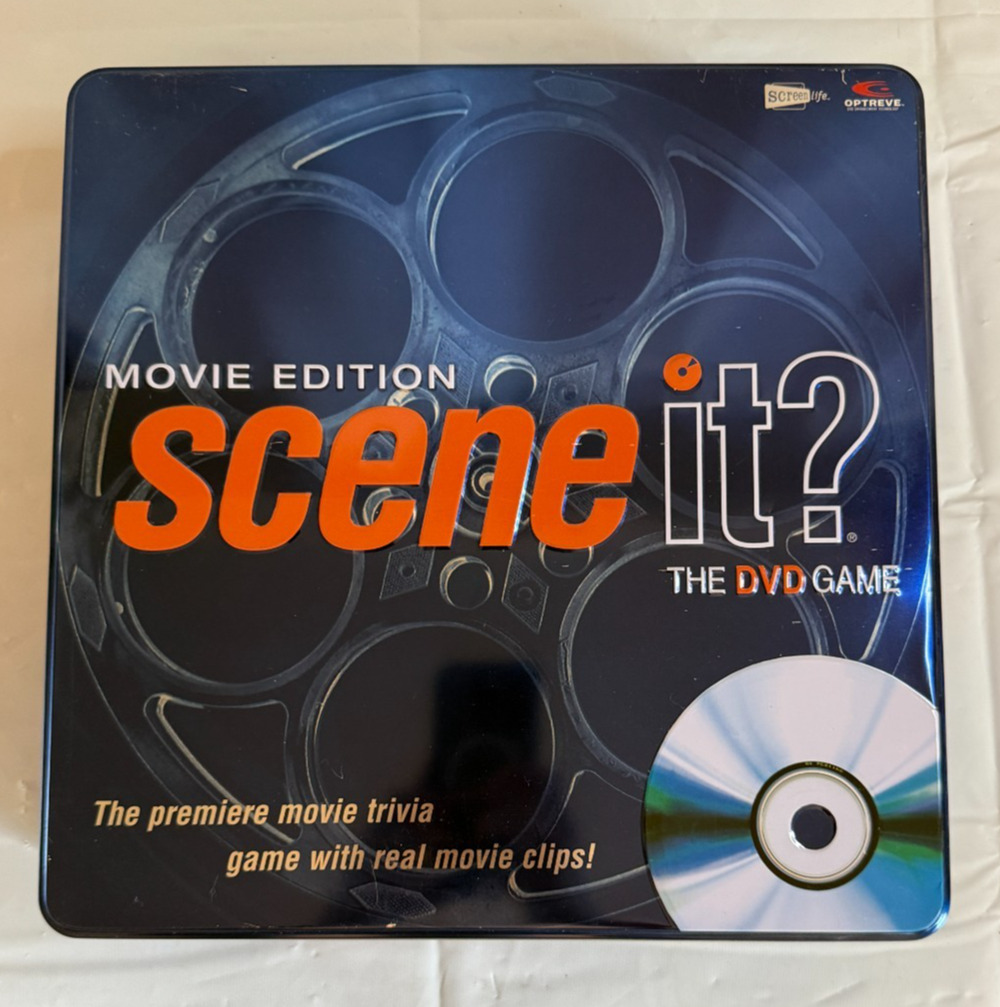 Scene It Movie Edition DVD Game Complete Screenlife 2002 Tin Board Game
